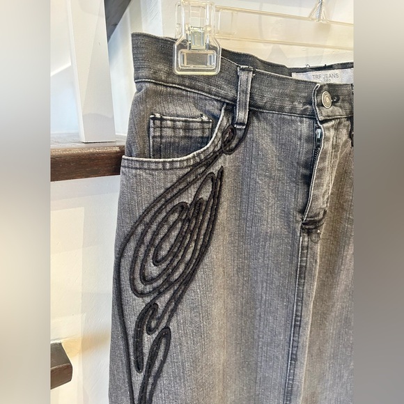 TRF Black Long Denim Skirt - Picture 3 of 8